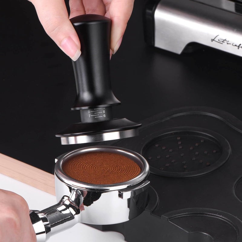 Attsky 53mm Espresso Tamper, Coffee Tamper for Espresso Machine, Espresso Tamp with Spring Loaded Tamper, Depth-adjustable Espresso Hand Tampers 53mm - Image 5
